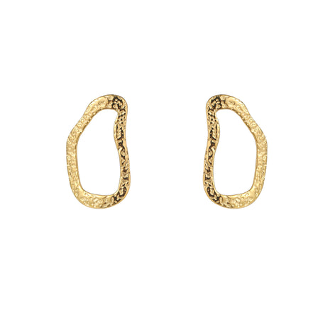 Hammered Open Stud - E66297-2 - 14K