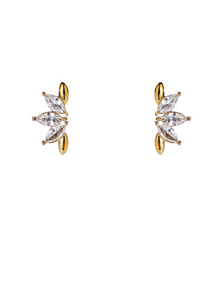 Sparkle Lily Stud - E66177-2 - 14K