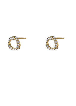 Sparkle Round Stud - E66179-2 - 14K
