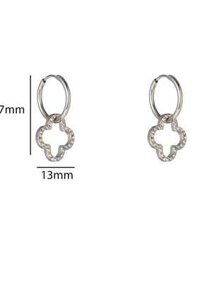 Sparkle Clover Hoop - E66287-1 - RH