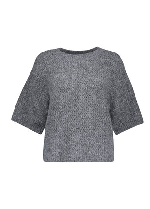Geisha ajour trui Mid Grey