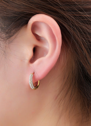 Pearly Hoop - E66088-2 - 14K