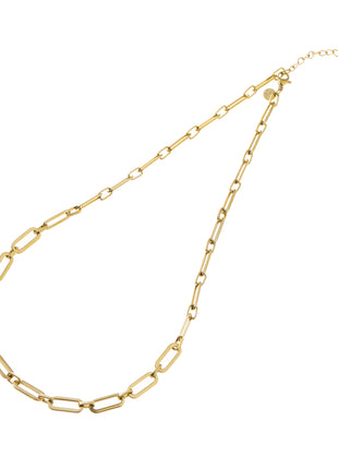 Flat Link Necklace - 45cm - N66433-2-45cm - 14K