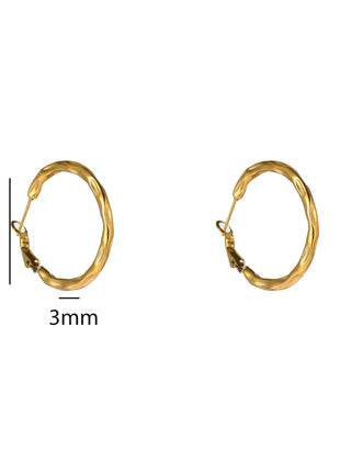 Hammered Hoop - 30mm - E66231-30-2 - 14K