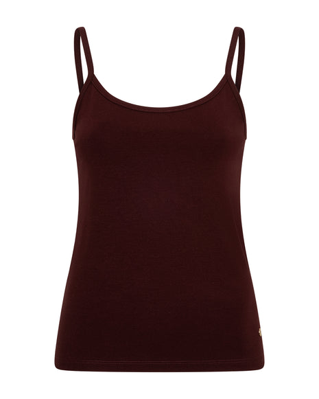 Red Button topje spaghetti burgundy