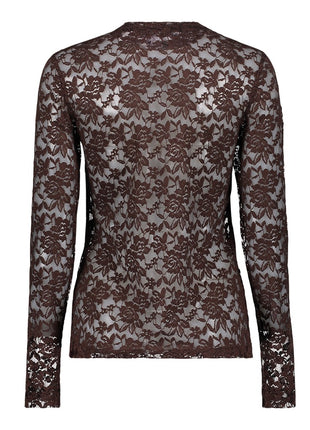 Geisha kanten top Brown detail