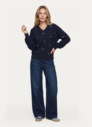 Maris gebreide top PU Dark Blue - G-Maxx