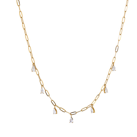 Sparkle Drops Necklace - N66423-2 - 14K