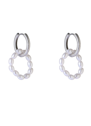 Pearly Round Hoop - E66266-1 - RH