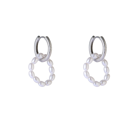 Pearly Round Hoop - E66266-1 - RH
