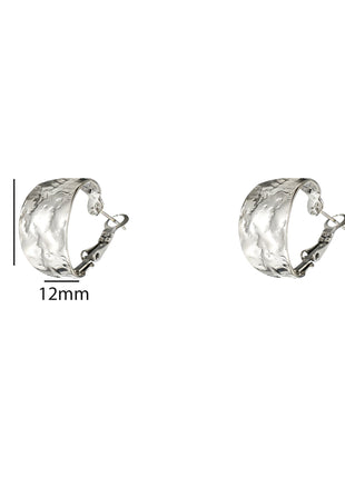 Thin Hammered Hoop - 18mm - E66237-1 - RH
