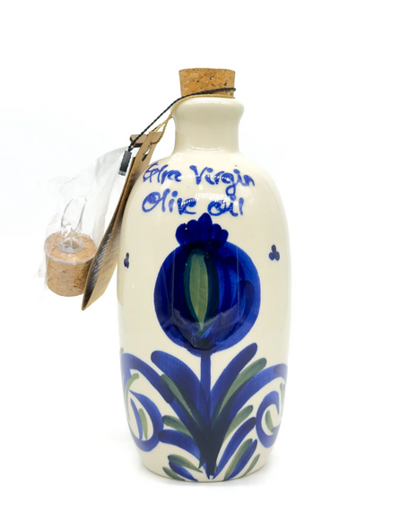 Beneoliva Ceramic Granadas - biologische Arbequina olijfolie in handgeschilderde keramische fles met granaatappels