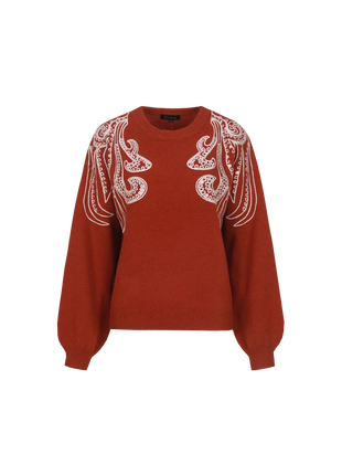 Líleán knitting sweater - 26NEG02 - Burnt Henna