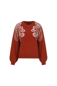 Líleán knitting sweater - 26NEG02 - Burnt Henna