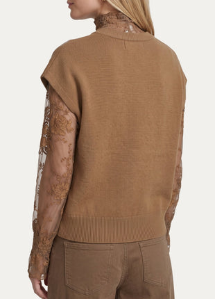 Gilet Vaski Dark Walnut achterkant - C&S The Label
