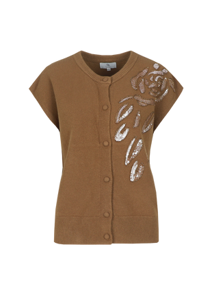 Gilet Vaski Dark Walnut packshot - C&S The Label