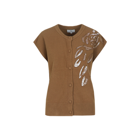 Gilet Vaski Dark Walnut packshot - C&S The Label