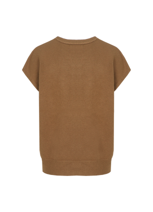 Gilet Vaski Dark Walnut packshot achterkant - C&S The Label
