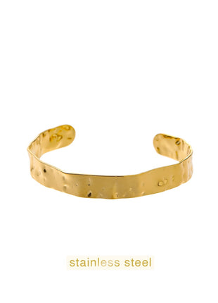 Hammered Bangle - B61472-2 - 14K