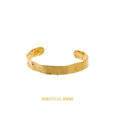 Hammered Bangle - B61472-2 - 14K
