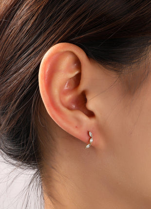 3 oval Stones Stud - 14K goud - Juwelen & mooimakers