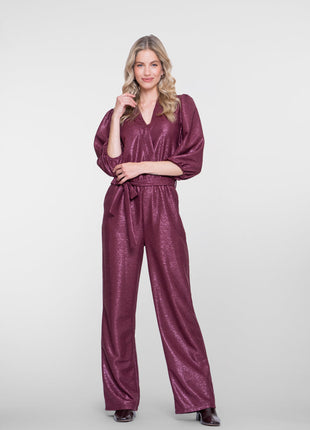 Geisha glitter jumpsuit 61856-45 Raspberry
