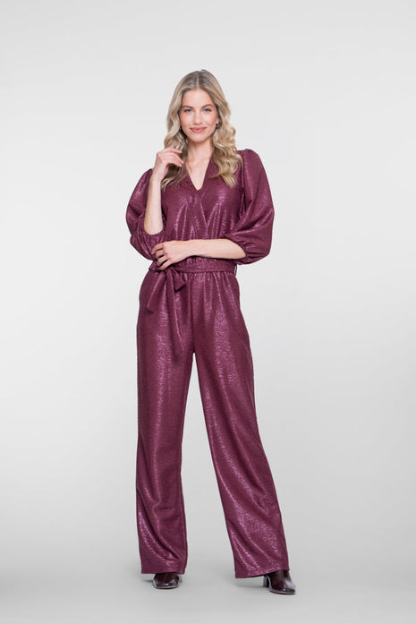 Geisha glitter jumpsuit 61856-45 Raspberry