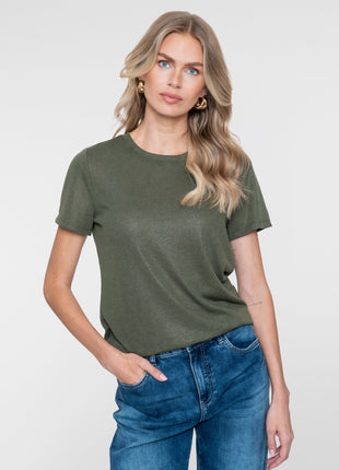 Geisha T-shirt foil 62865-41 Olive
