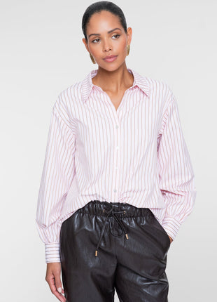 Geisha blouse strepen 63821-14 Pink/caramel