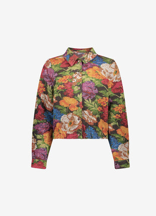 Geisha jasje bloemenprint 65908-20 Brown/green