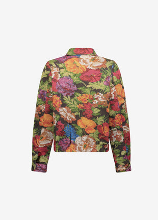 Geisha jasje bloemenprint 65908-20 Brown/green
