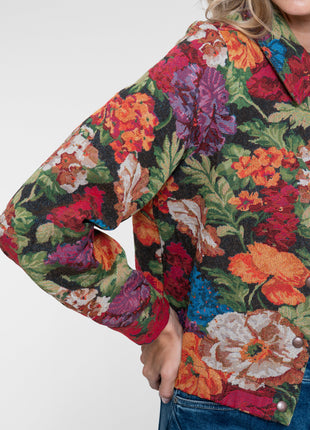 Geisha jasje bloemenprint 65908-20 Brown/green