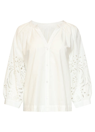 Bluse mit Stickerei - 26338