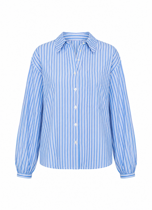 Blouse stripes - 63614-14 - White/Blue/Red