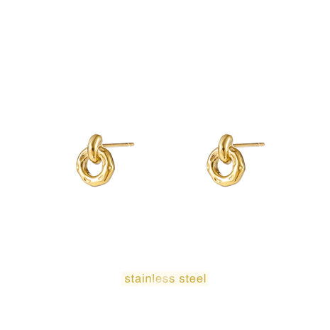 Clou d'oreille rond ouvert - E56158-2 - 14 carats