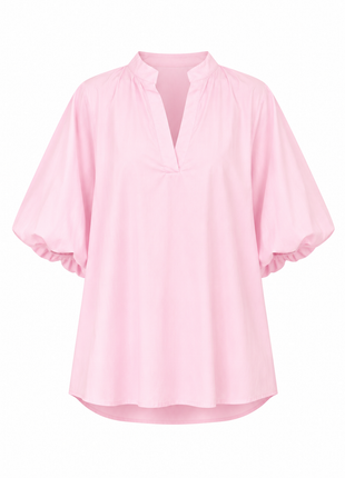 Roze bloes met pofmouw van Charlotte Marie