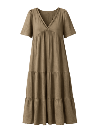 Jurk - Deliane - 80625.2 - Khaki by Artlove