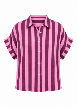 Blouse met streep (b/r)