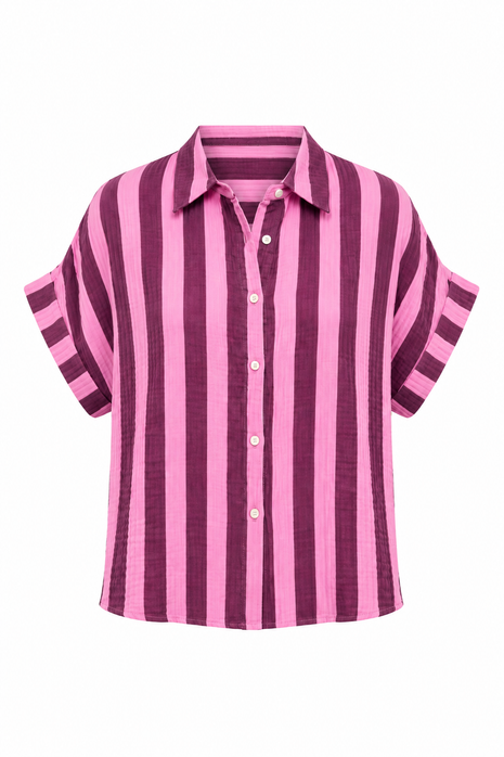 Blouse met streep (b/r)