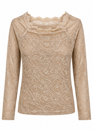 Kanten top (lange m.) - Balvano B601 (beige)