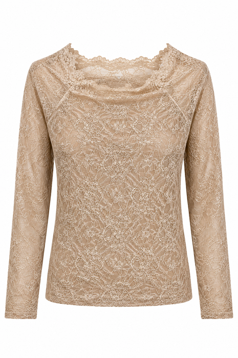 Kanten top (lange m.) - Balvano B601 (beige)