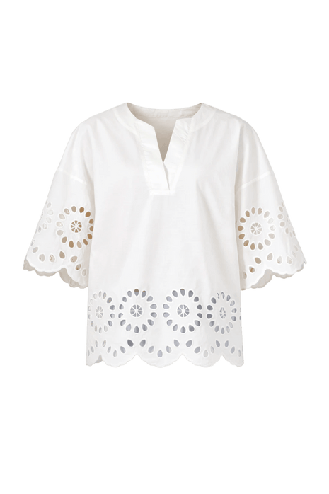 Wijde bloes met kant - Trudy.7002623 - Snow white by Rino & Pelle