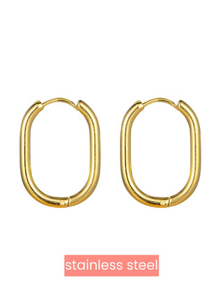 Oval Hoop - E3961-2-E1407-2 - 14K