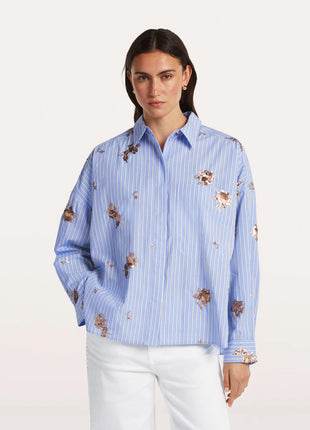 DEBORAH Blouse - BC49820263 - Blue Stripe