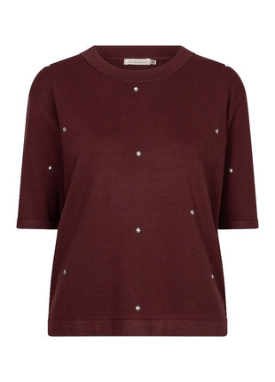 Sweater studs half sleeve - F26.07516 - Merlot