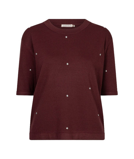 Sweater studs half sleeve - F26.07516 - Merlot