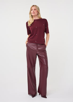 Sweater studs half sleeve - F26.07516 - Merlot
