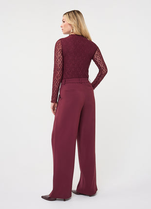 Trousers wide leg - F26.10502 - Merlot