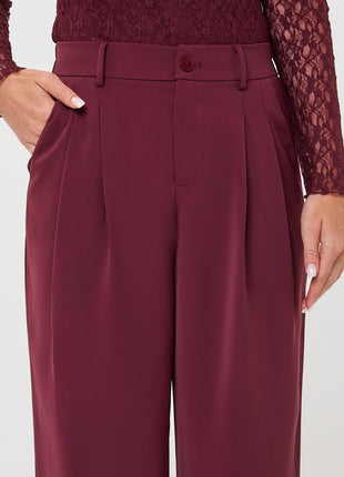 Trousers wide leg - F26.10502 - Merlot