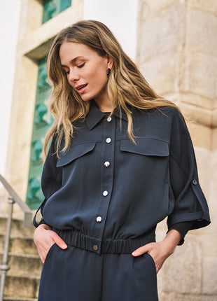 Blouse acetate - F26.10527 - Dark Grey